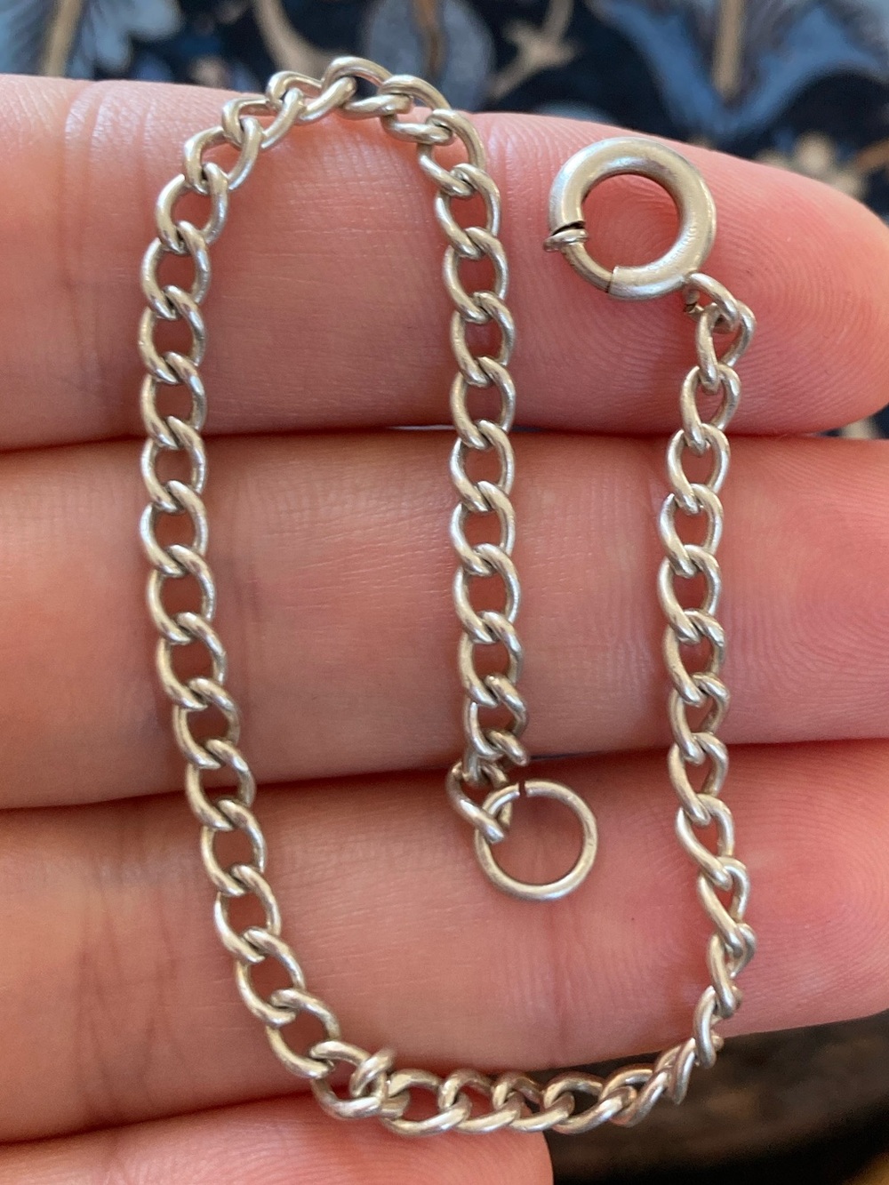 Antique Edwardian Sterling Curb Link Bracelet